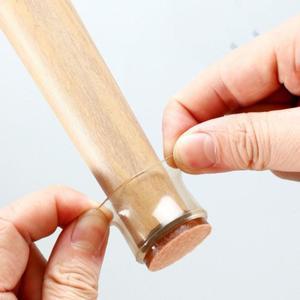 가구 패드 실리콘 의자 다리 바닥 보호대 투명 펠트 라운드 나무