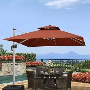 접이식 대형 파라솔 테라스 휴게실 테이블 흡연장