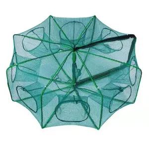 민물소품 접이식 8구 사각 통발 물고기 낚시통발 그물망 바다뜰채 새우통발