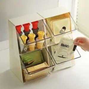 [생활] 커피 티백 보관용 수납함 다용도 정리함 용품 정리 상자