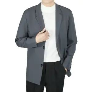 남친 가을 빈티지 캐주얼 솔리드 정장 시크 코트 재킷 루즈핏 패피3