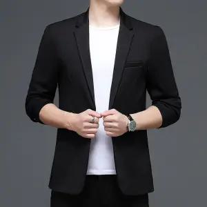 남사친 캐주얼 칼라 정장 퓨어 슬림핏 봄가을 재킷 맨츠백 패피3