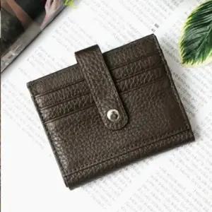 똑딱이 카드지갑 슬림 지갑 다크브라운 똑딱기카드지갑 미니지갑