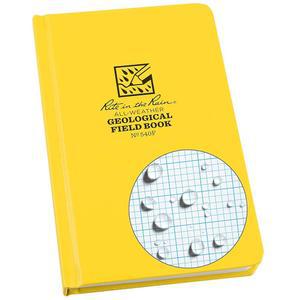 [미국배송] RITE IN THE RAIN 내후성 하드 커버 노트북 4.75인치 X 7.5인치 노란색 커버 지질 패턴 (540F번)