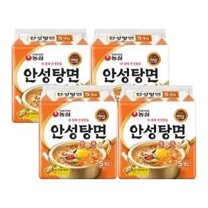 농심 안성탕면 125g, 5입(멀티), 4개