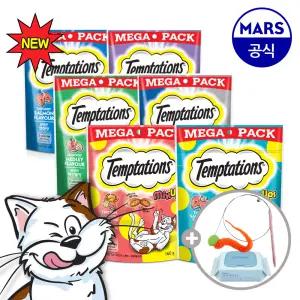 [5+5] 템테이션 메가팩 10팩 골라담기+고양이낚시대+베베숲물티슈