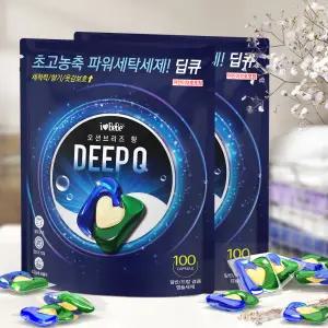 아이러브베베 딥큐 오션브리즈 캡슐세제 100개입+100개입 3in1/대용량/실내건조/드럼 일반 겸용