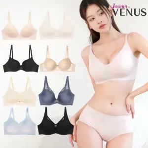 비너스외 노와이어 브라 인견 메쉬 브래지어 여자 여성 속옷 빅사이즈 브라자 팬티 수면 보정 심리스 브라탑