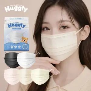 [50매] 허글리 라이트핏 MB필터 덴탈 컬러 마스크