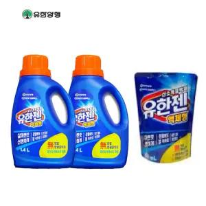 유한양행 유한젠 찬물에 잘 녹는 산소계표백제(액체형)용기(1.4L+1.4L)