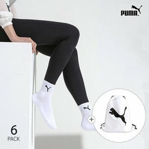 푸마 남성 여성 논쿠션 스포츠 캐주얼 단목양말 6족번들