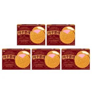 청우식품 아꾸뿔레 102g 5개 전병 고프레 웨이퍼 크림전병과자 딸기크림샌드 추억의과자 어른간식