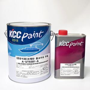 KCC 코레탄 톱코우트 중방식 선박용 우레탄 페인트 UT6581 2액형 4L