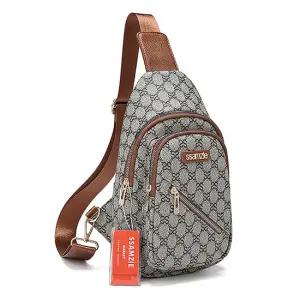 쌈지마켓 로고패턴 여행용 슬링백 보조가방