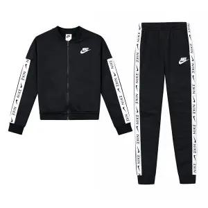[나이키] 여성 NSW 트리콧 트레이닝 세트 운동복 츄리닝 블랙 CU8374-010