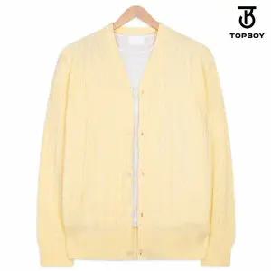 [하프클럽/탑보이]소프트 꽈배기 오버핏 니트 가디건 (FL045)