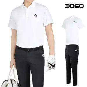 골프코디 아디다스 골프웨어 남성 골프티셔츠+바지 세트/ADMJC
