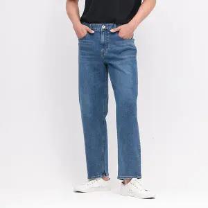 [하프클럽/잠뱅이]남성) 기본 바이오스톤 틴워싱 NEW 루즈 테이퍼핏 데님_AN1DTA222-MB