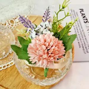 프로방스 라벤더 소국 브로치 핑크 조화 코사지 기업 행사 기념식 졸업식 학예회