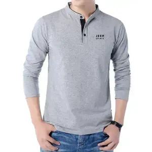 지프 스피릿 남성 베이직 헨리넥 긴팔 티셔츠 305001