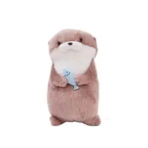 어뮤즈 수달인형 물고기를 잡은 수달 인형