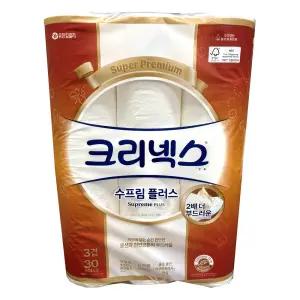 코스트코  크리넥스 수프림플러스 3겹 화장지 37mx30롤/무형광 무색 무향 화장실 휴지