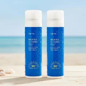 식물나라 워터프루프 선 스프레이100ml x2개 강력차단