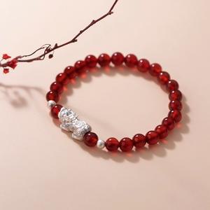 이스테리 999 실버 비휴 자마노 팔찌 금전운 사업운 재물운 행운팔찌