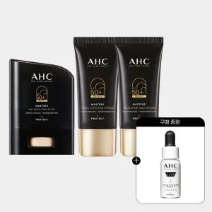 AHC 마스터즈 아쿠아리치 선크림 듀오세트 30ml+에어리치 선스틱 14g+(증정)프로샷 세럼 5ml
