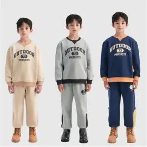 [롯데백화점]아웃도어프로덕츠 바시티 컬러 블록 기모 맨투맨,기모 조거 팬츠 세트 (OD244IMM10,OD244BPT10