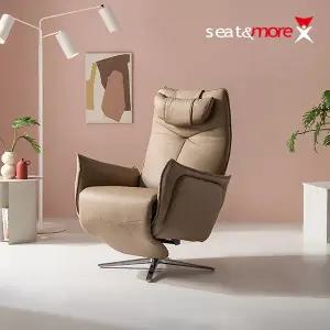 [시트앤모어]킹스맨 2모터 1인 리클라이너 무중력 소파(오트베이지)