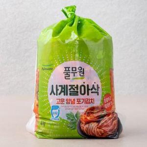 풀무원 사계절 아삭 고운 양념 포기김치, 4kg, 1개 one option