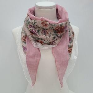 면 레이스 꽃 나염 마름모 롱 스카프 간절기_