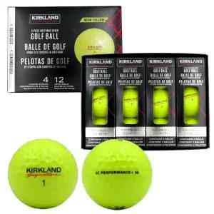 선물포장 커클랜드 시그니춰 우레탄 3피스 골프공  형광컬러 12개입 1박스