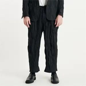 SA 플리츠 와이드 팬츠_블랙 9878155)
