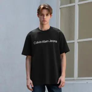 [롯데백화점]캘빈클라인 남성 레귤러핏 인스티튜셔널 로고 반팔 티셔츠 4RAB810