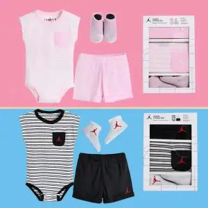 나이키키즈 조던베이비 바디수트세트 쇼츠+양말 출산 백일선물 N252UU872P 조카선물 플레이키즈프로 CH