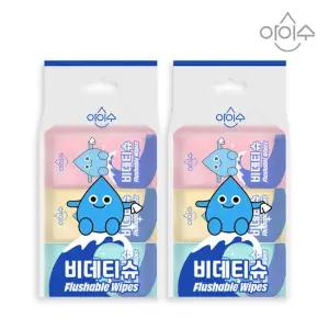 아이수 블루니 몬스터 미니 비데티슈 10매 x 6개 x 2팩