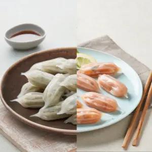 아하 꼬물이만두 고기+김치 업소용 쫄깃한 감자피 만두 사리 식당용 대용량 냉동식자재 1.2kg