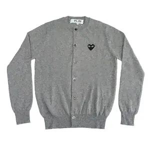 [꼼데가르송]플레이 꼼데가르송 블랙 하트 니트 가디건 그레이 AX N023 051 2