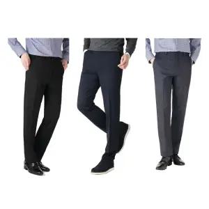 남자 가을 노턱 히든밴딩 스판 정장바지 LV-SPW-7405