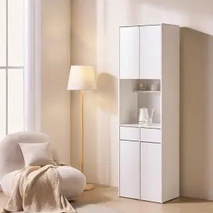 MN2072 2칸 상부장 일체형 키큰 분리수거함 600