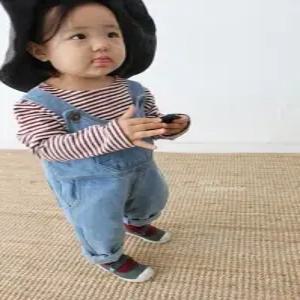 팜므 아동 유아 꽁떼레베 데님멜빵