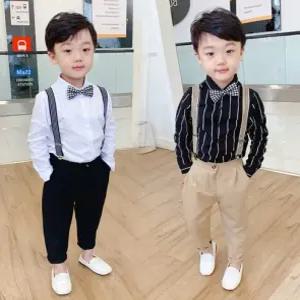 팜므 남아 정장 아동 남아 아기 돌아기 봄가을 멜빵 4종세트