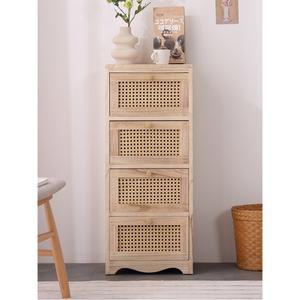 라탄 서랍장 폭좁은 침실 복도콘솔 원룸 가구 4단서랍장 협탁 35x30x84 거실 보관함