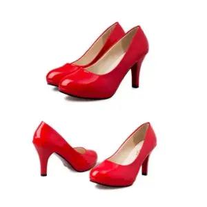 여성구두힐 7센티 에나멜 힐 로퍼구두 여성힐구두 (WFK34K5)