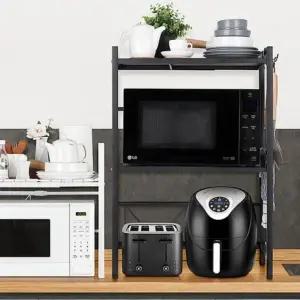 전자레인지 선반 3단 밥솥 수납장 렌지장 수납함 정리대 (WFK3TEC)