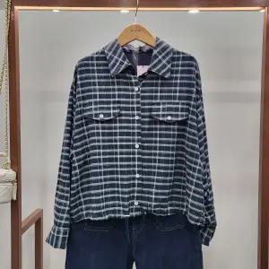 [모다아울렛][무자크]스트링체크셔츠형블라우스MP8WBL03_GN