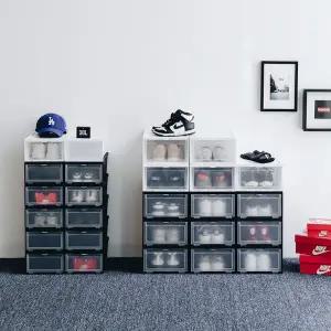 [아이리스] 4개입 슈비 투명 신발정리함/모자정리 대형 3컬러