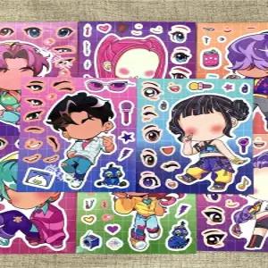 케데헌 다꾸 DIY 얼굴 스티커 의상 루미 헌트릭스 조이 창작 다이어리 놀이 어린이